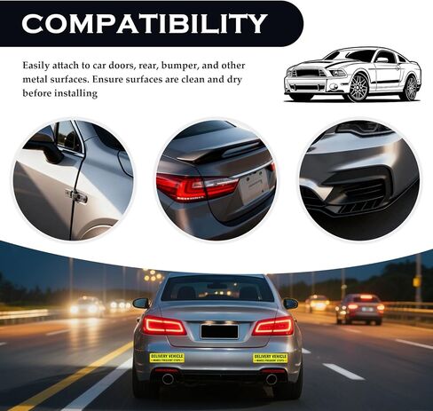 2PCS Delivery Driver Magnet for Car,Reflective Frequent Stops Car Magnet for Cars Stickers and Decals,Waterproof Delivery Magnetic Cars Sign for Deliveries Professionals in Saudi Arabia