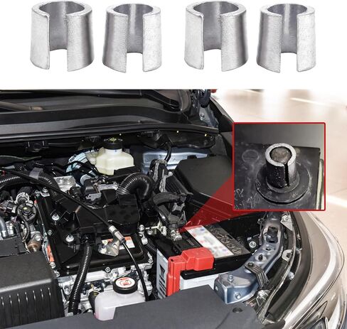 2 Pair Battery Post Shim Lead, Car Battery Terminal Connector, Car Battery Negative Battery Terminal Adapter Positive Post Shim Lead, Vehicle Battery Terminal Converter Post Adaptor for Car in Saudi Arabia