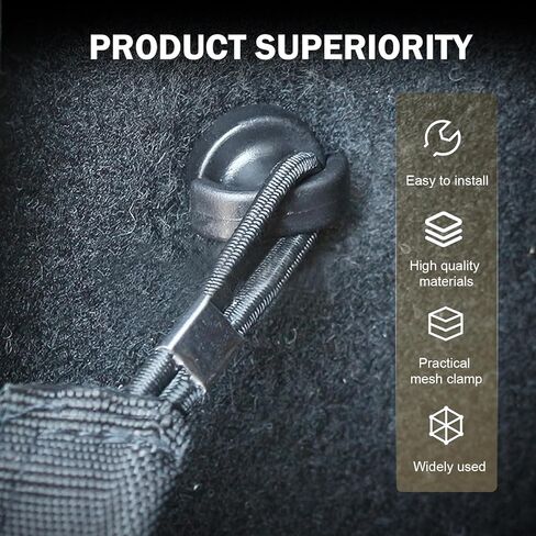 Shakas 4 PCS Luggage Net Hook, Car Trunk Original Screw Hook, Tie-Down Suspension Fastener Kit, Universal for Most Cars Luggage Net Grommet Holder Repair Accessories (Black) in Saudi Arabia