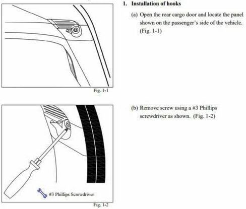 Hardware Kit for Trunk Envelope Style Cargo Net for Toyota Prius 2010-2015 – Premium Mesh Car Trunk Organizer – Cargo Net for Sedans, Coupe - Compatible with Toyota Prius in Saudi Arabia