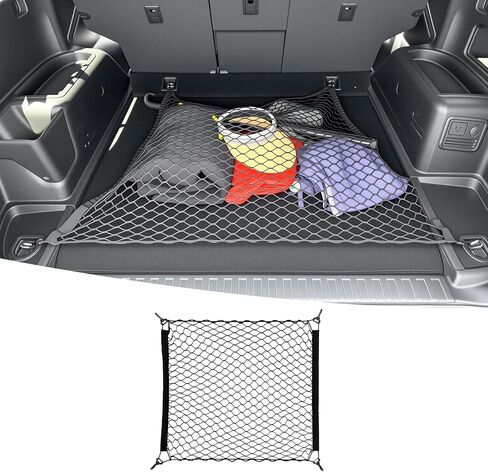 شبكة شحن صندوق السيارة تناسب 2010-2024 Toyota 4Runner منظم صندوق السيارة مرن قابل للتمدد وجيب تخزين البضائع متوافق مع 4Runner 5 مقاعد الصف الثاني ملحقات الأرضية + شبكة الباب الخلفي in Saudi Arabia