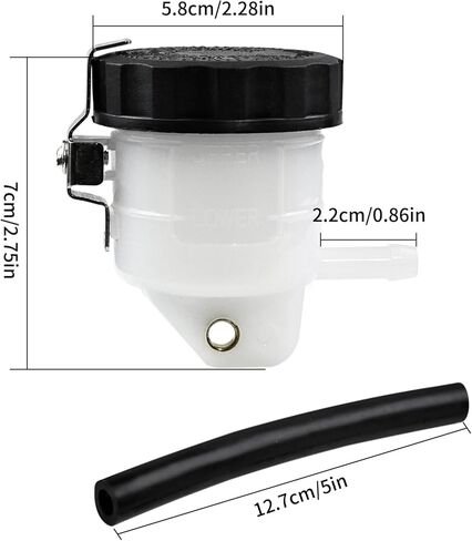 Motorcycle Brake Fluid Reservoir Compatible with Kawasaki Ninja ZX6R ZX10R Suzuki GSXR1000 Tank Fluid Cup with Rubber Tube Aftermarket Parts Accessories in Saudi Arabia
