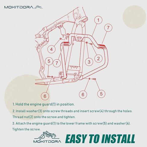 MoKitDora Softail Crash Bar Engine Highway Guard لعام 2018-لاحقًا Harley Low Rider Sport Glide Street Bob Heritage Fat Bob Fat Boy Breakout Silm Models، أسود لامع in Saudi Arabia