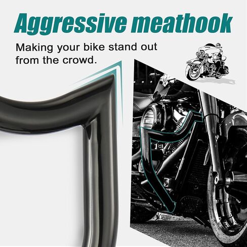 MoKitDora Softail Crash Bar Engine Highway Guard لعام 2018-لاحقًا Harley Low Rider Sport Glide Street Bob Heritage Fat Bob Fat Boy Breakout Silm Models، أسود لامع in Saudi Arabia