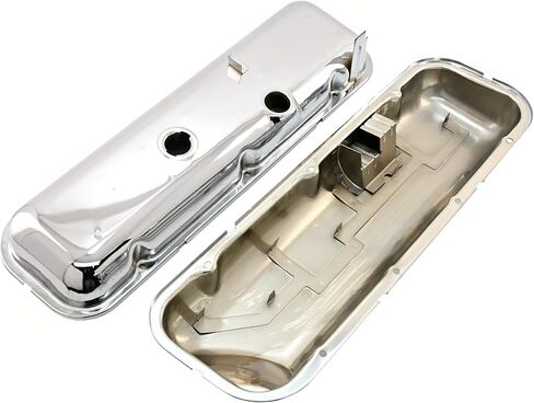 CFR Performance Steel OEM‑Style Short Valve Covers Fits 1965–1972 Chevy BB 396‑427‑454 – Recessed Corner – 1–2 Holes – Fits (with Dripper Rails) in Saudi Arabia