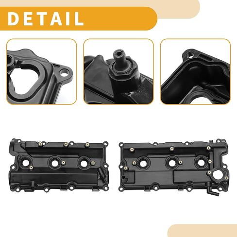 غطاء صمام المحرك رقم 132645W510/132645W500 غطاء صمام الجانب الأيسر والأيمن لنيسان باثفايندر 2002-2004 بلاستيك أسود مع مسمار حشية in Kuwait