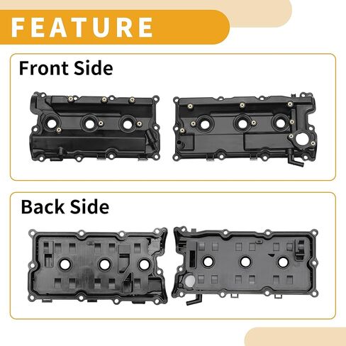 غطاء صمام المحرك رقم 132645W510/132645W500 غطاء صمام الجانب الأيسر والأيمن لنيسان باثفايندر 2002-2004 بلاستيك أسود مع مسمار حشية in Kuwait
