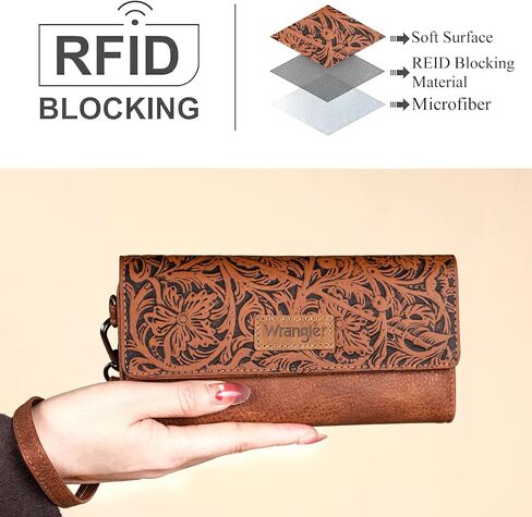 Wrangler Tote Bag and Western Tooling Wallets Set for Women in Saudi Arabia