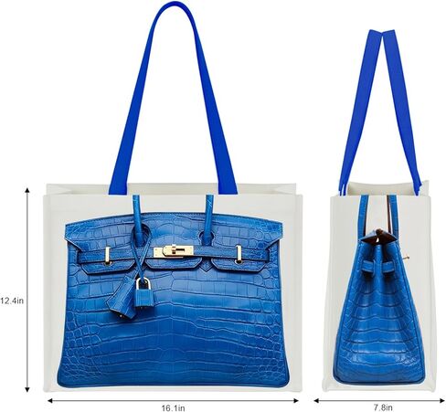 حقيبة قماش أنيقة مع طباعة مستوحاة من الفخامة - حقيبة هدايا مرحة للنساء، هدية أنيقة للعطلات، قابلة للطي للاستخدام اليومي in Kuwait