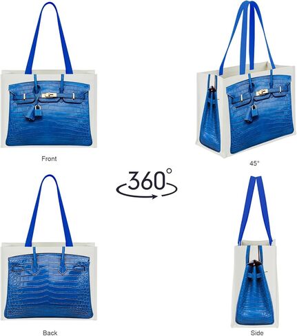 حقيبة قماش أنيقة مع طباعة مستوحاة من الفخامة - حقيبة هدايا مرحة للنساء، هدية أنيقة للعطلات، قابلة للطي للاستخدام اليومي in Kuwait