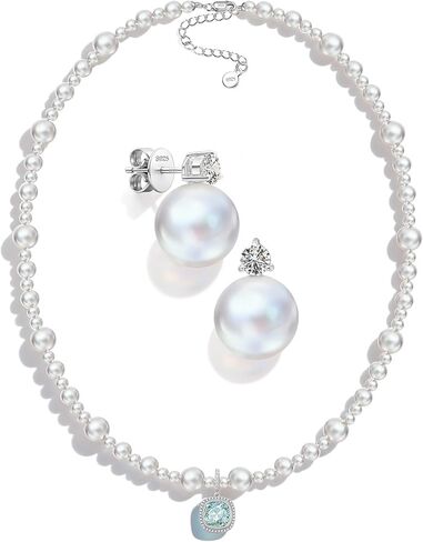 Swarovski® Pearl Necklace & Earrings Bundle in Saudi Arabia