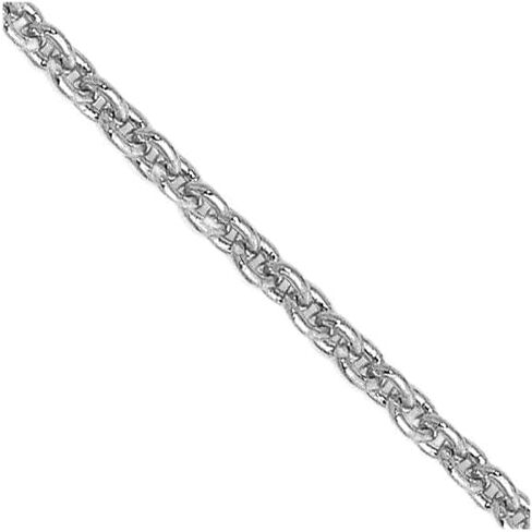 14k White Gold .9mm Cable Chain Necklace Fine Jewelry For Women Gifts For Her in Saudi Arabia