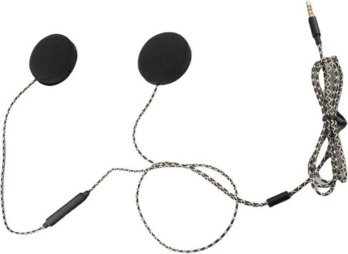 Headphones for Helmet, 3.5mm Plug Diameter Wired Sports Headset Speakers, ABS Shell Wired Helmets Sports Headset, Black Helmet Earphone with 1.2M TPE Headphone Cable in Kuwait