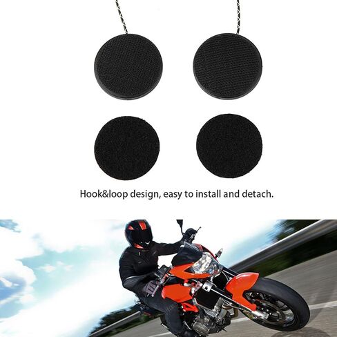 Headphones for Helmet, 3.5mm Plug Diameter Wired Sports Headset Speakers, ABS Shell Wired Helmets Sports Headset, Black Helmet Earphone with 1.2M TPE Headphone Cable in Kuwait