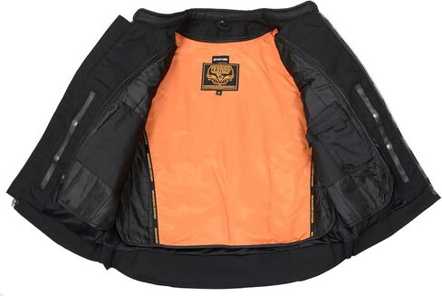 Milwaukee Leather MPM1730 Men's Black Textile Jacket with Reflective Skulls in Saudi Arabia