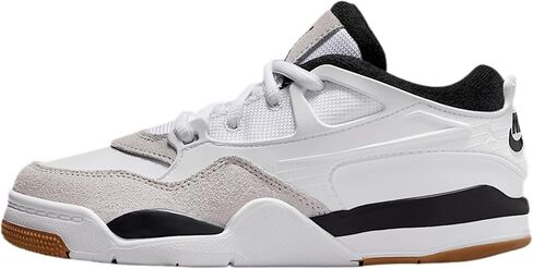 Jordan 4 RM Little Kids' Shoes (White/Neutral Grey/Gum Medium Brown/Black) Size 1.5 in Saudi Arabia