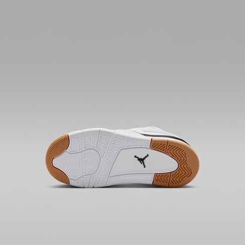 Jordan 4 RM Little Kids' Shoes (White/Neutral Grey/Gum Medium Brown/Black) Size 1.5 in Saudi Arabia