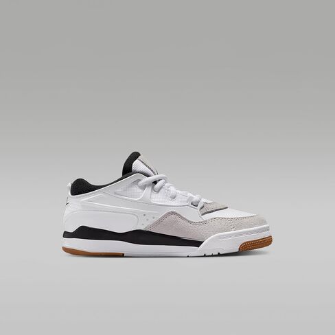 Jordan 4 RM Little Kids' Shoes (White/Neutral Grey/Gum Medium Brown/Black) Size 1.5 in Saudi Arabia