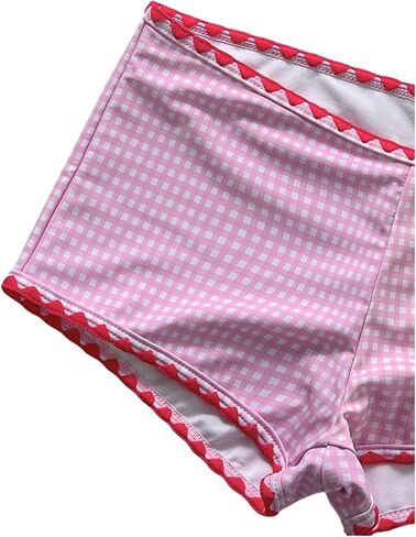 Floerns Women's Floral Bikini Sets Gingham Triangle Halter Tops and Boyshorts Bathing Suit in Saudi Arabia