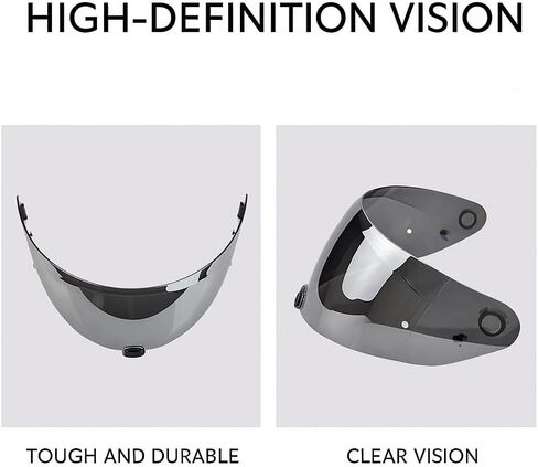 Replacement Helmet Visor for HJC I10, I70, HJ-31 Waterproof, UV Protection, Anti-Scratch, Wearproof Shield, Universal Face Shield Accessories (Dark Black) in Saudi Arabia