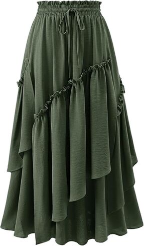 تنانير طويلة من عصر النهضة للسيدات من Bridesmay - تنورة طويلة منسدلة على شكل قرصان مع جيوب in Kuwait