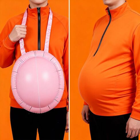 زي بطن مزيف مع شارب أصفر ونظارات حواجب قابلة للنفخ لحشو البطن دعائم تنكرية لزي شخصية الكتاب in Kuwait