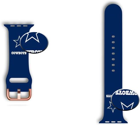 Unisex Adult for Cowboys Watch Straps - Soft Silicone Watch Band 38mm in Saudi Arabia
