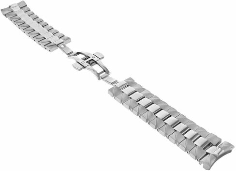 Ewatchparts 24mm Watch Band Compatible With Pam 44mm Panerai Luminor Marina Pam 164 Watch Shiny/Brush Stainless Steel in Saudi Arabia