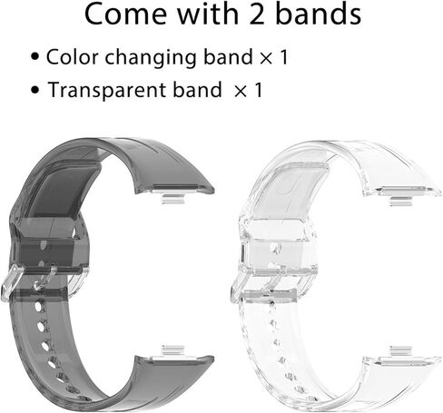 2 Packs Bands Compatible with Redmi Watch 5, Color Changing TPU Replacement Band in Saudi Arabia