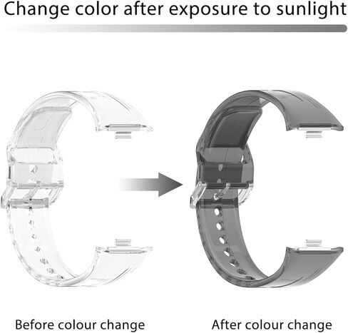 2 Packs Bands Compatible with Redmi Watch 5, Color Changing TPU Replacement Band in Saudi Arabia