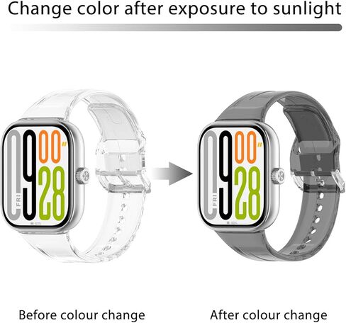 2 Packs Bands Compatible with Redmi Watch 5, Color Changing TPU Replacement Band in Saudi Arabia