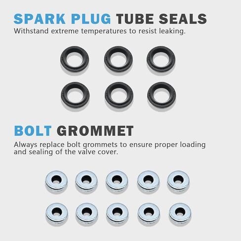 Engine Valve Cover Gasket Set Compatible with Honda Accord Odyssey Crosstour Pilot Accord Crosstour Replacement for Acura MDX RDX RL TL TSX ZDX 3.5L 3.7L V6 Replace VS50773R VS50559 in Saudi Arabia