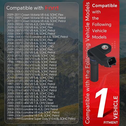 1W7E6C315AA Engine Crankshaft Position Sensor Compatible with E-150/Excursion/Explorer/F-150/F-250 Town Car/Navigator/Grand Marquis Replace 1W7Z6C315AB 1W7Z6C315AA PC319 917-781 in Saudi Arabia
