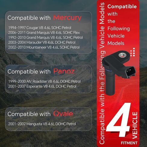 1W7E6C315AA Engine Crankshaft Position Sensor Compatible with E-150/Excursion/Explorer/F-150/F-250 Town Car/Navigator/Grand Marquis Replace 1W7Z6C315AB 1W7Z6C315AA PC319 917-781 in Saudi Arabia