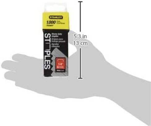 Stanley Trc604T 1/4 Inch Heavy Duty Wide Crown Staples, Pack of 1000(Pack of 1000) in Saudi Arabia
