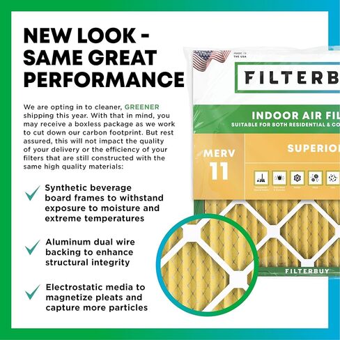 Filterbuy 25x28x4 Air Filter MERV 11 Superior Pet & Allergy Defense (5-Pack), Electrostatic Pleated HVAC AC Furnace Filters Replacement, Made in USA (Actual Size: 24.50 x 27.50 x 3.63) in Saudi Arabia