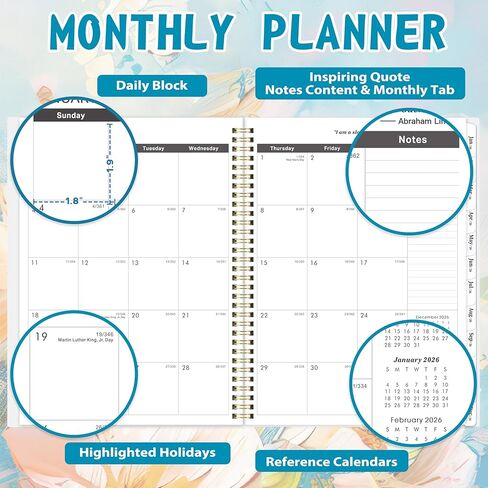 2026-2027 Monthly Planner - 2026-2027 Planner from Mar. 2026 to Dec. 2027, 21 Months Calendar with Inner Pocket, 9“ x 11" in Saudi Arabia