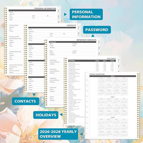 2026-2027 Monthly Planner - 2026-2027 Planner from Mar. 2026 to Dec. 2027, 21 Months Calendar with Inner Pocket, 9“ x 11" in Saudi Arabia