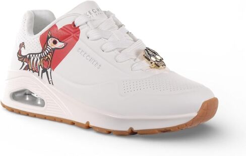 حذاء رياضي نسائي من Skechers Uno - Huellitas Eternas أبيض 155439.WHT، 8 in Kuwait