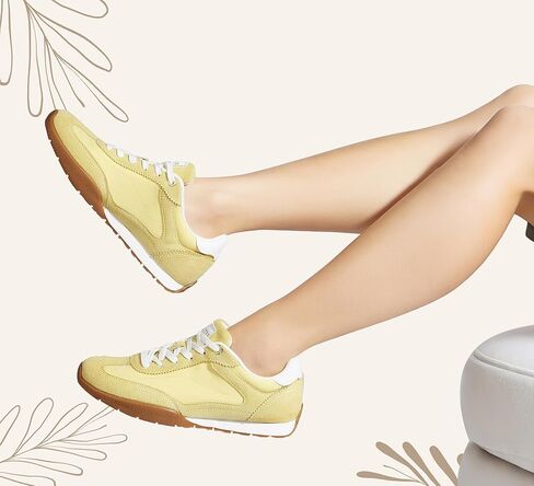 LUCKY STEP Women's Retro Casual Fashion Sneakers Classic Anti-Slip Neutral Walking Shoes Stylish Trainers Tennis Trendy Footwear in Saudi Arabia