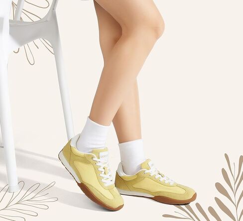 LUCKY STEP Women's Retro Casual Fashion Sneakers Classic Anti-Slip Neutral Walking Shoes Stylish Trainers Tennis Trendy Footwear in Saudi Arabia