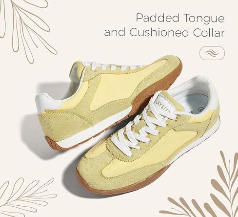 LUCKY STEP Women's Retro Casual Fashion Sneakers Classic Anti-Slip Neutral Walking Shoes Stylish Trainers Tennis Trendy Footwear in Saudi Arabia