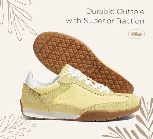 LUCKY STEP Women's Retro Casual Fashion Sneakers Classic Anti-Slip Neutral Walking Shoes Stylish Trainers Tennis Trendy Footwear in Saudi Arabia