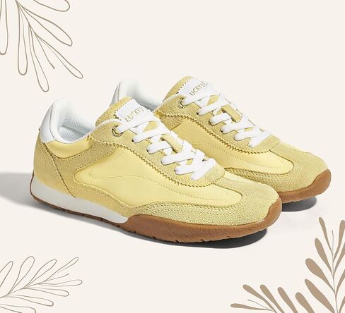 LUCKY STEP Women's Retro Casual Fashion Sneakers Classic Anti-Slip Neutral Walking Shoes Stylish Trainers Tennis Trendy Footwear in Saudi Arabia