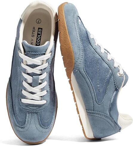 LUCKY STEP Women's Retro Casual Fashion Sneakers Classic Anti-Slip Neutral Walking Shoes Stylish Trainers Tennis Trendy Footwear in Saudi Arabia