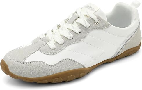 UBFEN Womens Retro Fashion Sneakers Trendy Zero Drop Neutral Tennis Shoes | Laces Up, Lightweight, Comfortable, Minimalist, Barefoot Style, Suitable for Walking, Commuting, Casual, Daily Wear in Saudi Arabia
