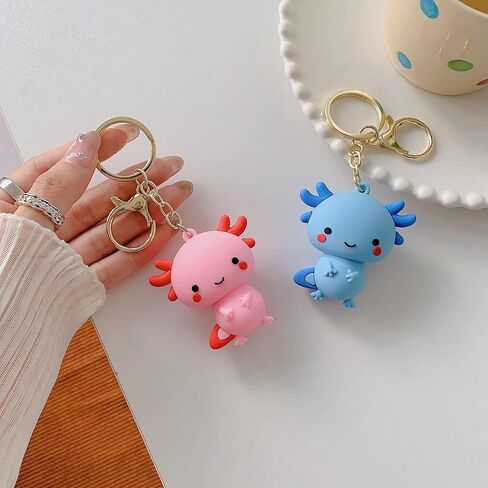 3 قطع سلاسل مفاتيح Kawaii للرجال والنساء، سلاسل مفاتيح لطيفة للمحفظة وحقائب الظهر والمحافظ والهواتف ومفاتيح السيارة هدايا للأصدقاء (أرجواني + أزرق + وردي) in Saudi Arabia