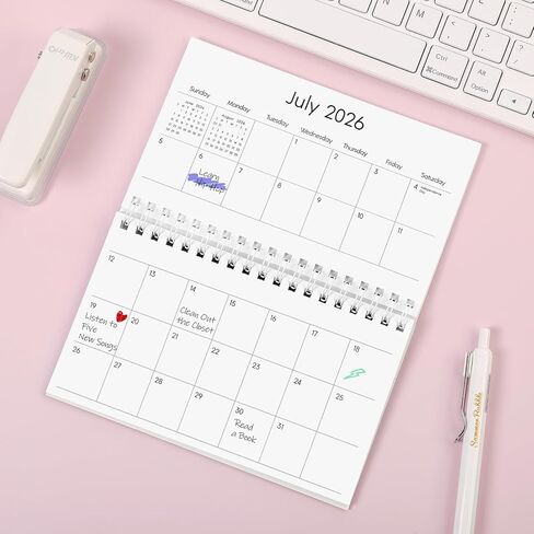 تقويم الجيب Phyxin 2026-2027، تقويم الجيب 2026 - يمتد من يناير 2026 حتى ديسمبر 2027، 2026-2027 مخطط شهري - 4.2 بوصة × 6.5 بوصة، مخطط جيب مع ملف للوازم المكتبية المدرسية، أرجواني in Kuwait