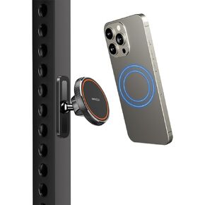 APPS2Car Gym Magnetic Phone Holder for Magsafe - 360 Adjustable, Dual Magnets, Alloy Base/Joint - Compatible with Magsafe iPhone 15/14/13/12 Series - Fitness Accessory