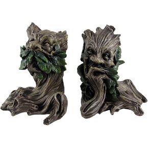 Beautiful Green Man Greenman Decorative Bookends Tree Man